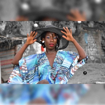 Immortalize Africa lady Cameroon ebony girls outdor